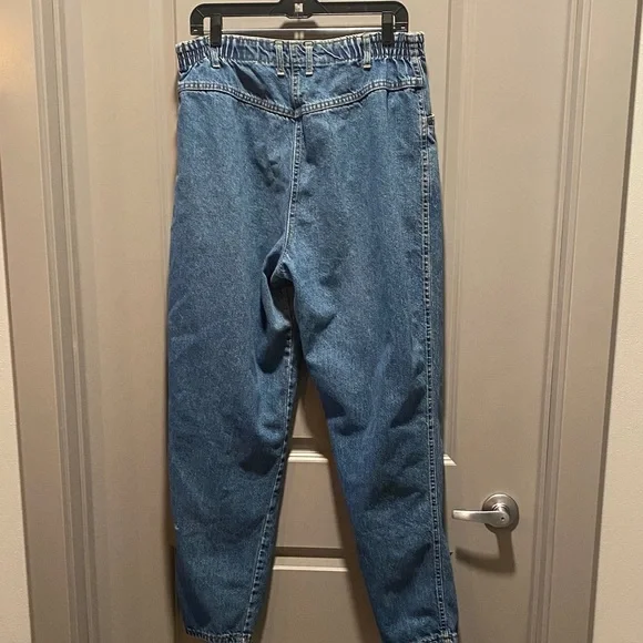 Chic Vtg USA Highwaist Straight Leg Jeans Women 18 Tall 100% Cotton 80s/90s Mom - Picture 10 of 16